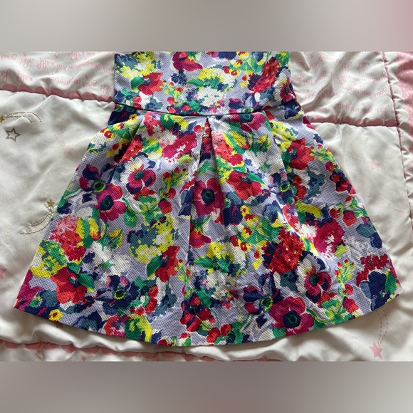 4, Janie and Jack Pink and Blue Pleated Sundress Sleeveless Halter - Picture 5 of 15